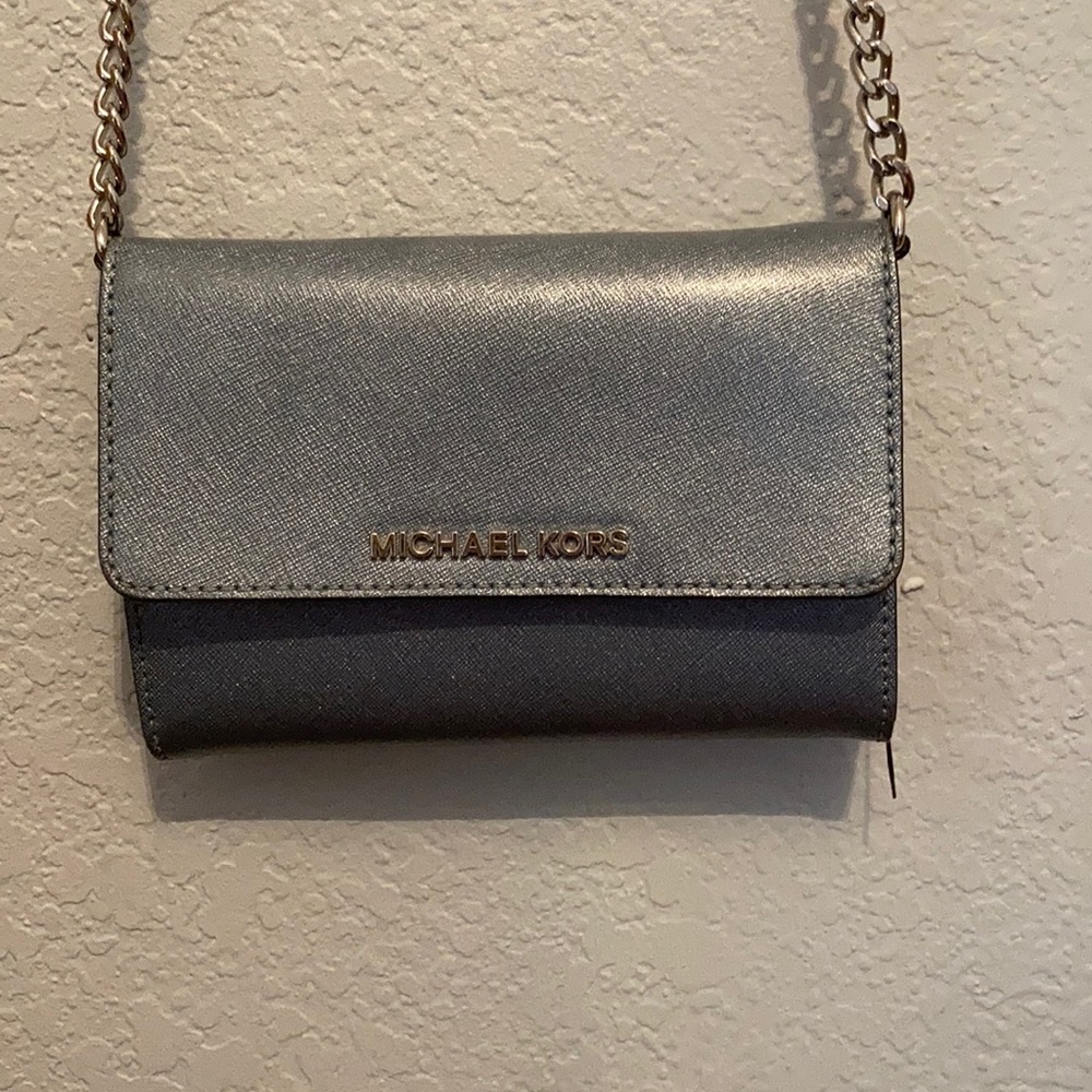 Michael Kors Blue Glitter Crossbody